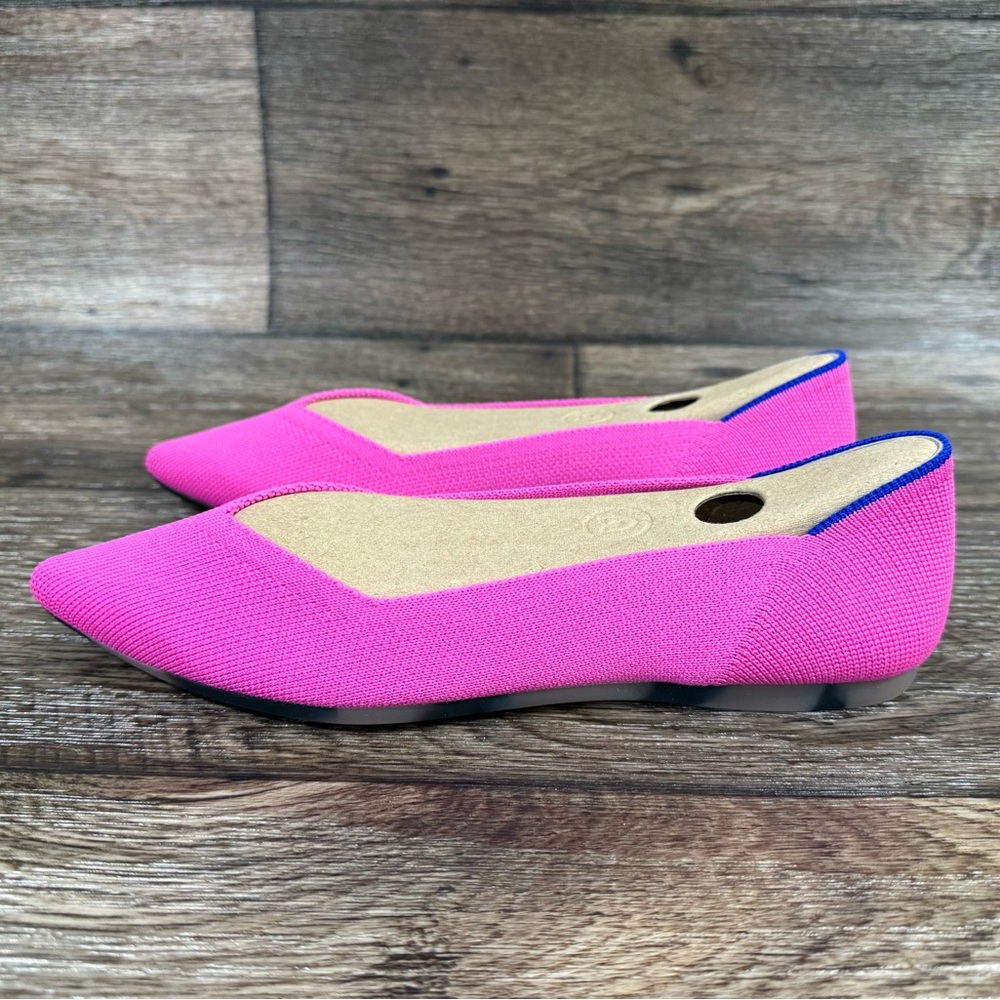 Rothy's Pointy Toe Flat DRAGON FRUIT NEW SZ 7.5 - Picture 4 of 12